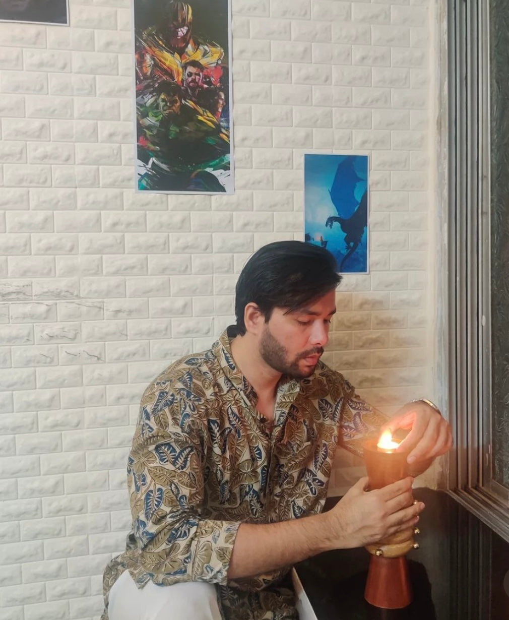 Shama Diya stand small (set of 2)