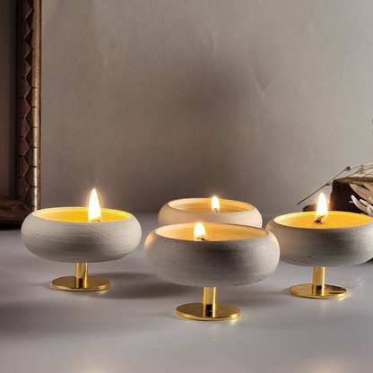 Tea light candle stand small (set of 4)